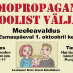 1.oktoobril kl.12.00 pikett Tallinnas ja Tartus: homopropaganda koolist välja!