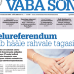 Ilmus ajalehe Konservatiivide Vaba Sõna aastalõpunumber