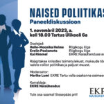 Paneeldiskussioon – naised poliitikast