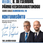 Kohtumisõhtu Jaak Valge ja Varro Vooglaiuga Pärnu Keskraamatukogus